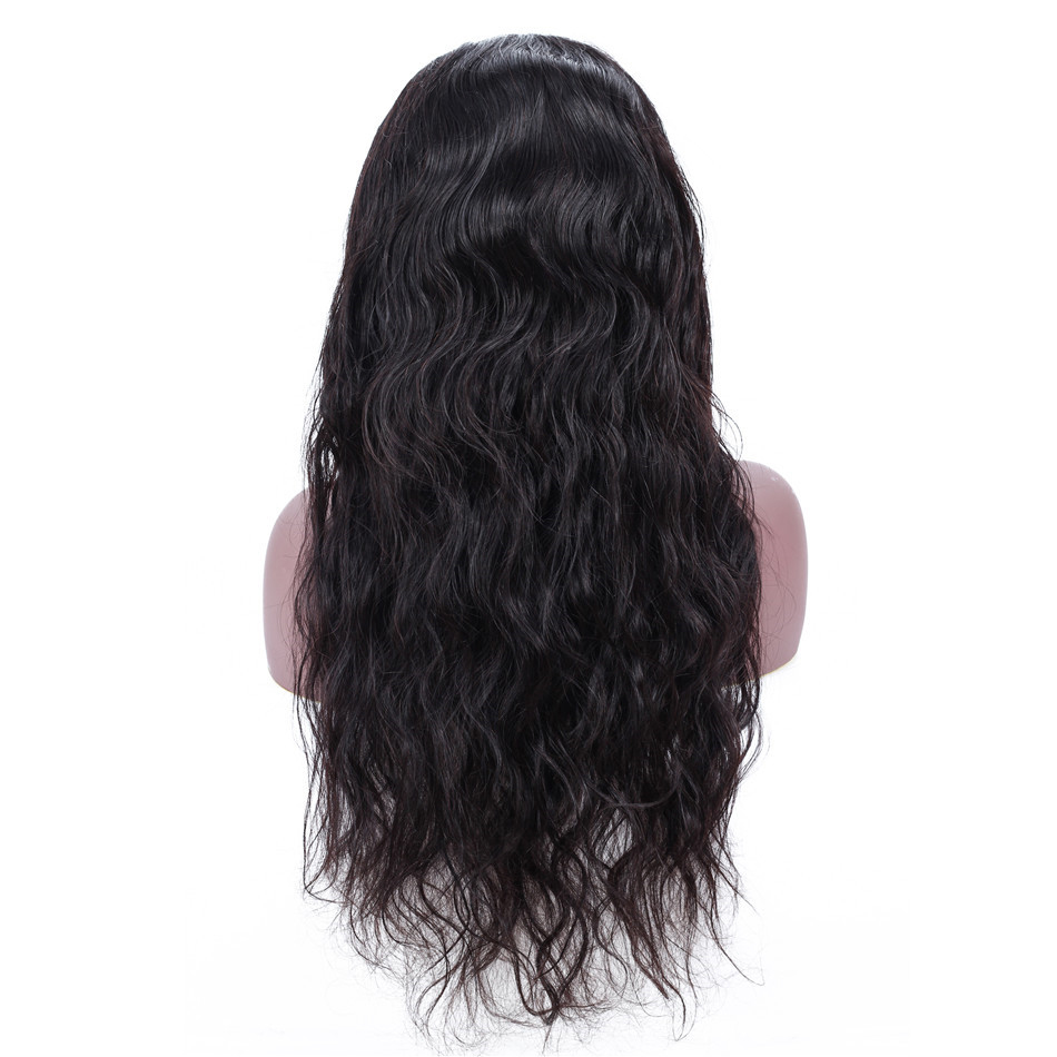 Front Lace Hair Wig For  Black Women, Natural Black Brazilian Hair Body Wave Wig With 4*4 Closure Wigs