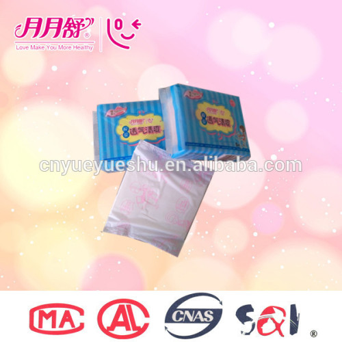 female sanitary pad with perforated nonwoven