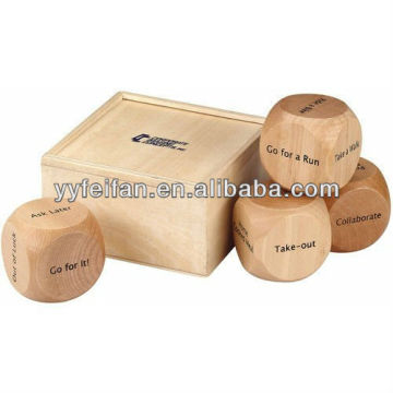 2014 fashion wooden dice round corner dice