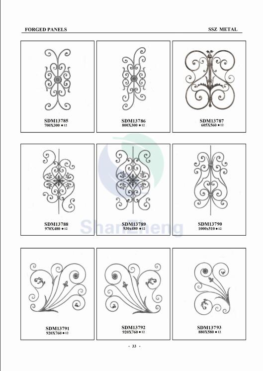 Wrought Iron Decorative Ornament Decorative Fence Panel For Wrought iron Gate railing Or fence decoration Ornament