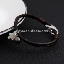 2016 hot selling leather bangles bracelets unisex jewelry handmade leather bracelet designs