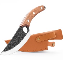 High Carbon Steel Forged Butcher Knife 6 Inch Full Tang Cleaver with Sheath