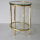 Modern double glass stainless steel side table