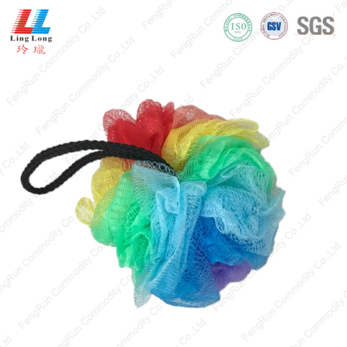 colorful bath mesh ball exfoliating loofah back scrubber