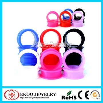 Multi Colors Silicon Flesh Tunnels Silicon Ear Plugs