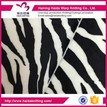 Knitted flocing velboa