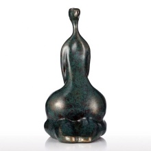 Ancient design cast bronze abstract woman statue