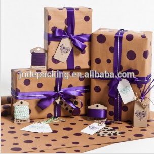 Hot Sale dot Gift Wrapping Paper/Custom gift wrap paper roll