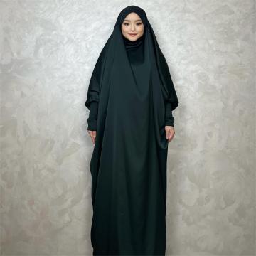 One Piece Satin Jilbab Niqab - Modest Muslim Dress