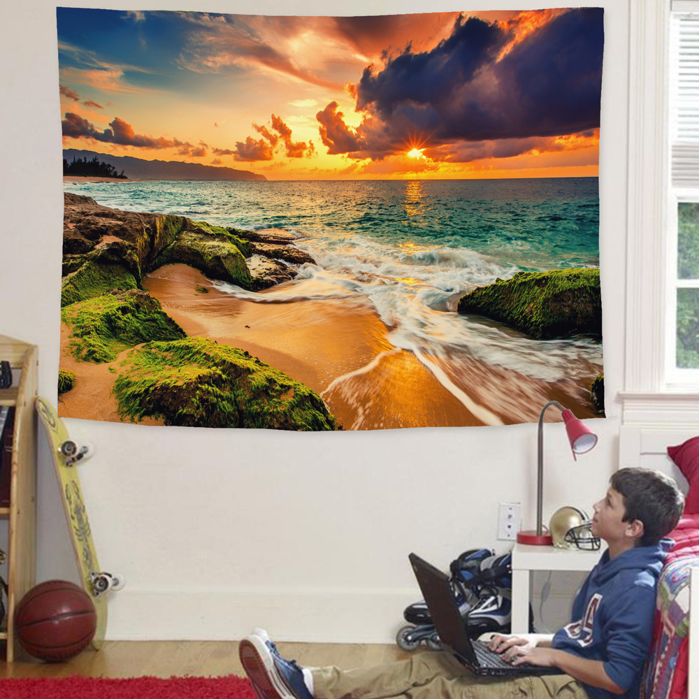 3D Beach Bedroom tapestry2024-0 (9)-02