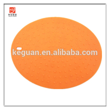 S-A008 popular nice design colorful round shape silicon table mat