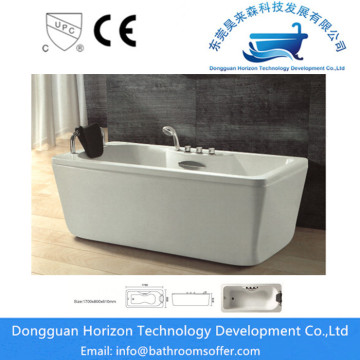 Square acrylic soaker tubs deep bathtubs