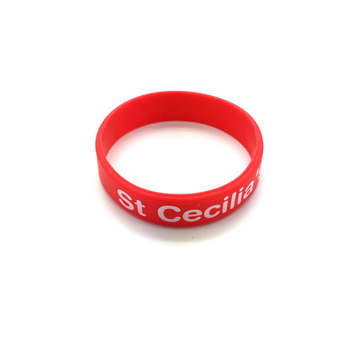 Promosi 1/2 Inch Dicetak Silicone Wristbands untuk anak-anak