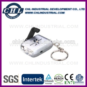 Wholesale hand crank pressing torch with keyring