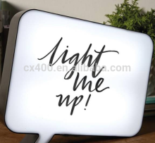 LED speech bubble light box,writable message light box,message lighting board