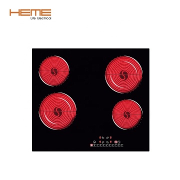 Vitroceramic Glass 4 Burner Infrared Cooktop with CE & CB Certification