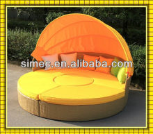 SIMEC outdoor rattan wicker sofa round sunbed