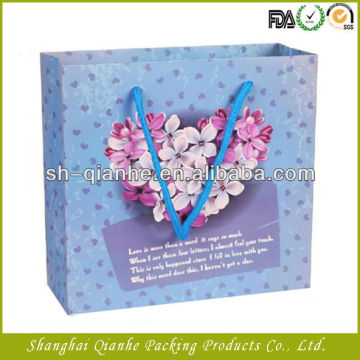 wedding dress bags with flower printing made in China , paper bags