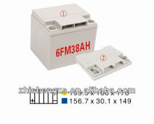 12V38Ah Dry Cell Rechargeable Battery containers