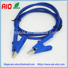 blue alligator clip cable, battery clip cable,crocodile clip cable