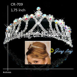Silver Plated Small Crowns Wedding Crystal Tiaras
