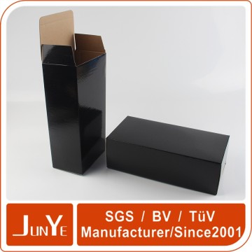 popular black chipboard die cut shipping packaging box
