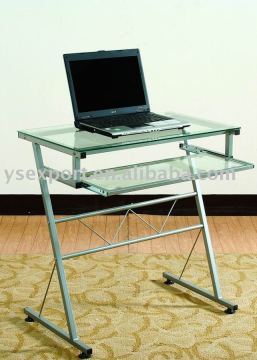 Tempered glass computer table