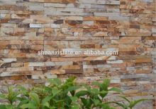 golden wood grainy Sandstone panels culture stone