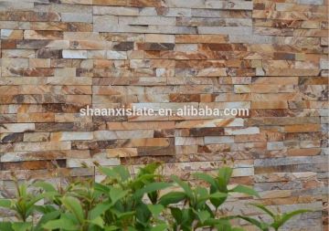 golden wood grainy Sandstone panels culture stone