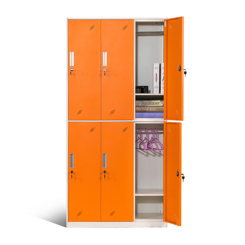 Orange Full Locker for Gyms 2 Tier