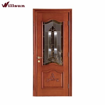 Esthetical Wood Glass Door Office Wood Door With Glass Glass Insert Solid Wood Door