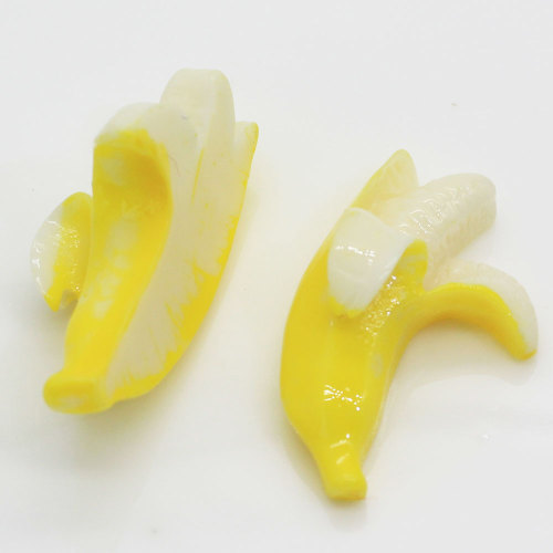 Cabochons en résine Accessoires Donut alimentaire en résine Kawaii banane à dos plat