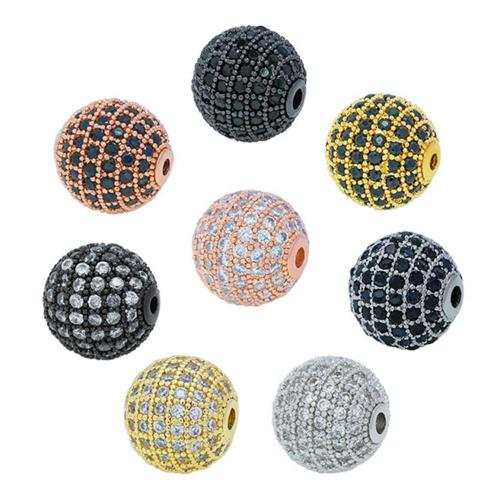 12 mm CZ Rhinestone Brass Balls Rhinestone Zirkoon Crystal Round Ball Diy sieraden kralen