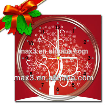 Christmas snowflake trees Decor Clocks For Table And Wall