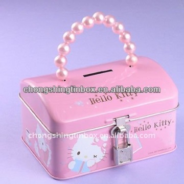 Cute coin tin box