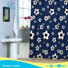 Baby football boy new products polyester shower curtain hook less