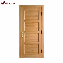 Rustic 4-Panel Stained Knotty Alder Wood Prehung Front Door