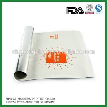 white paper foil bag/greaseproof wrapping paper foil bag