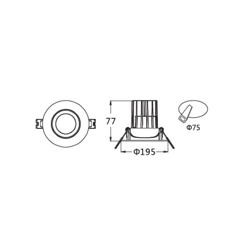 LEDER Watt Brilliant Dimmable 7W LED Downlight