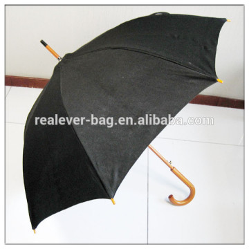 Solid black color umbrella for gentlemen