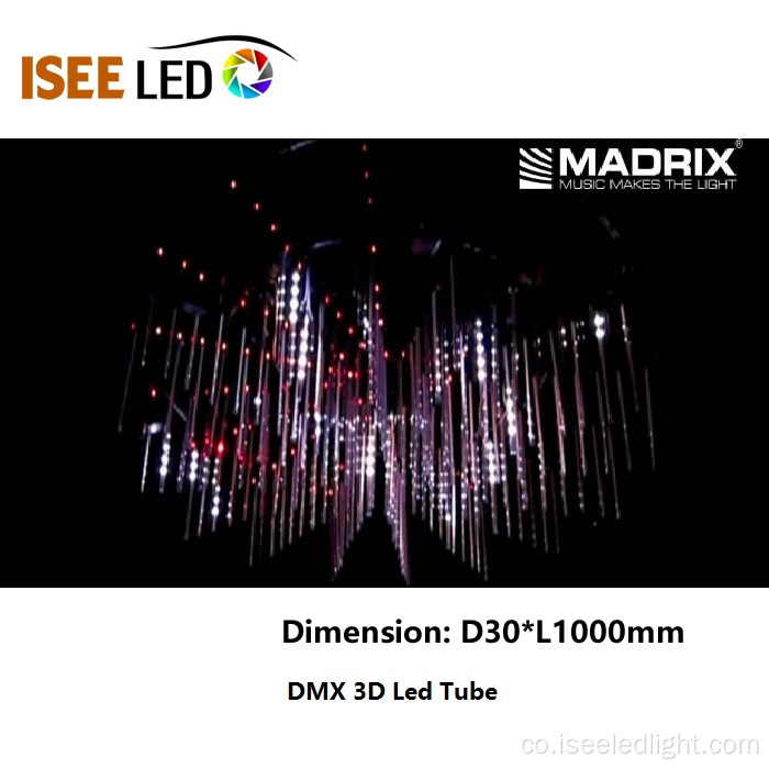 Professional DMX Laser 3D LED tube di u cuntrollu Madrix