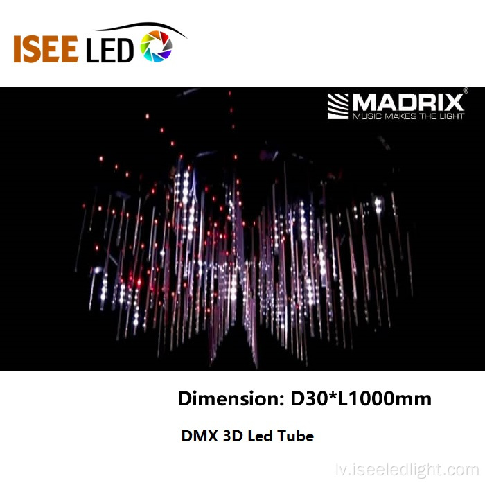 DMX zvaigzne Falling RGB Tube Light Madrix Control