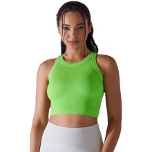 Low MOQ Women's Ribbed Seamless Workout Tank Tops for Yoga and Exercise
