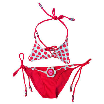 2014 New style colorful bikini for 2-8 years old girls