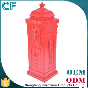 Supreme Techniques Red Cast Aluminiun Us Mail Box