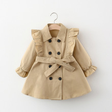 Girls' Spring And Autumn Trench Coat
