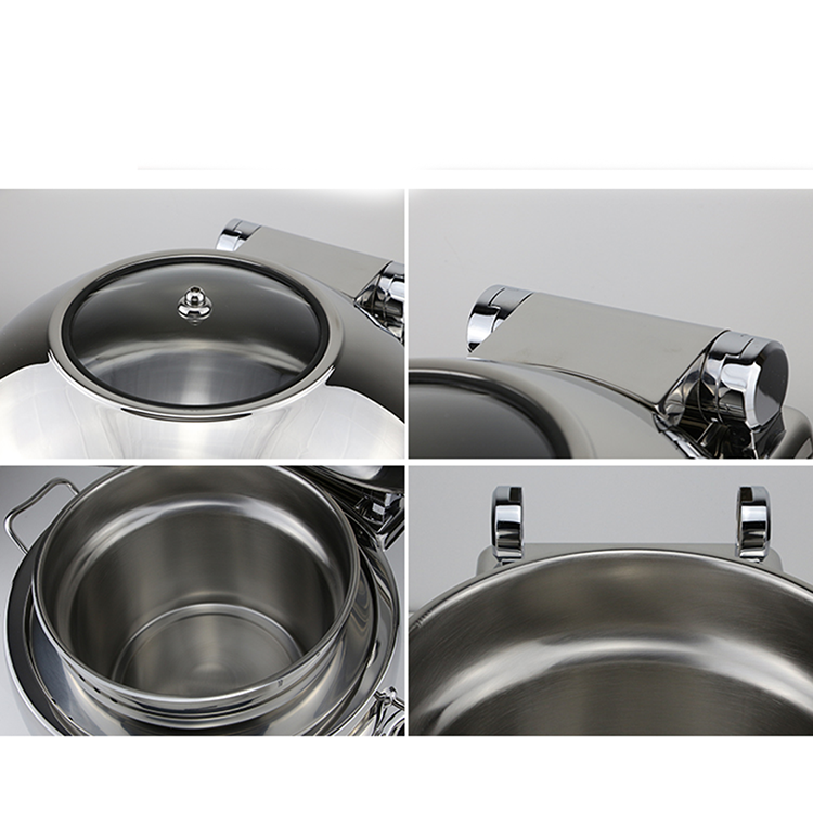 catering restaurant luxury GN pan display stainless steel buffet food warmer chafing dish