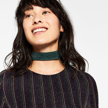 Crystal Beads Star Charm Choker Women Necklace Velvet Choker