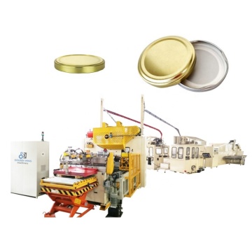 High-capacity automatic bottle metal cap production line