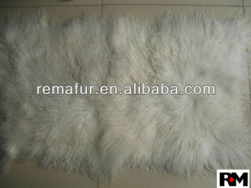 100% Genuine Patched Mongolian Lamb Fur Plates in snow while color